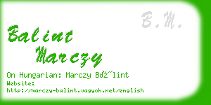 balint marczy business card